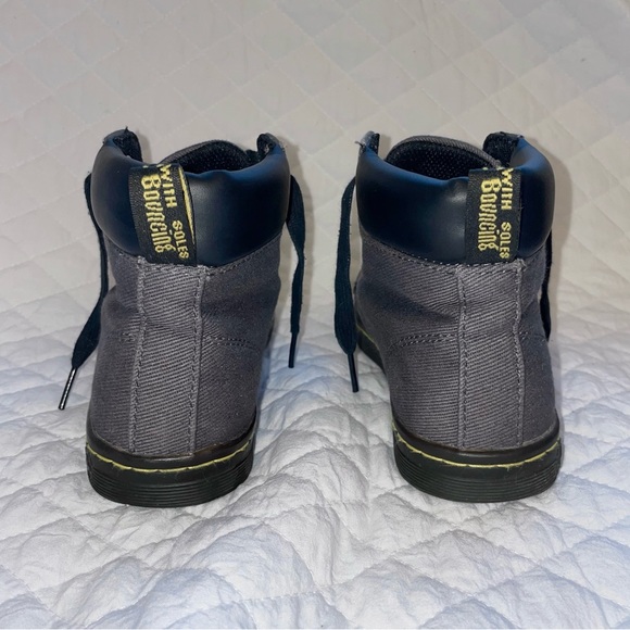Dr. Doc Martens Women’s 7 Black Gray Maelly Canvas Lace Up Ankle Boots - Picture 5 of 8